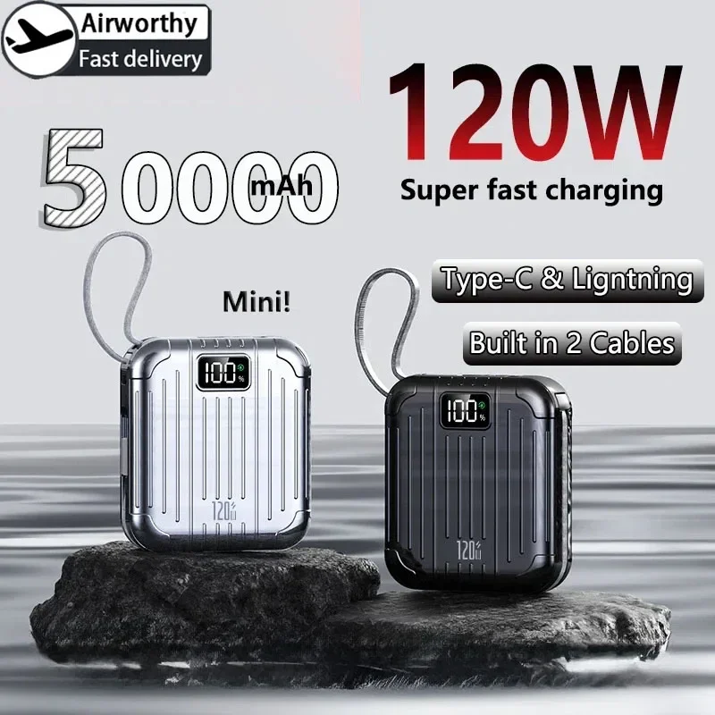 Solar Charger Panel Foldable - 50000mAh Mini Compact Conveniente PowerBank PD20W
