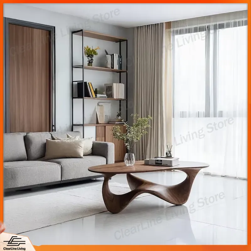 Sustainable Living Design - Mesa de Café Moderna em Madeira