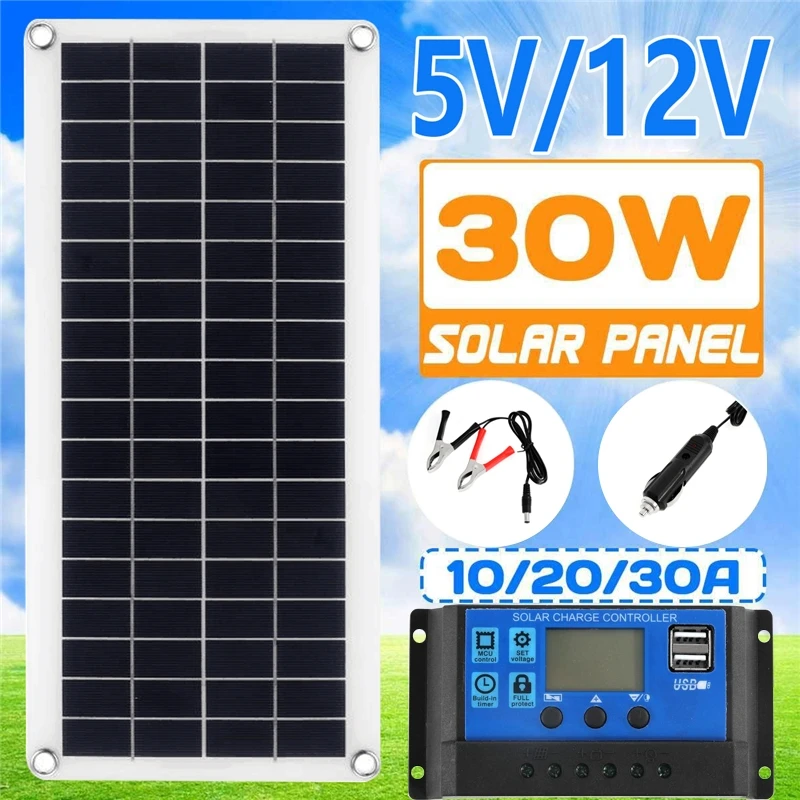 Kit de painel solar 30w 12v sa - Solar Charger Panel Foldable avaliação e preço