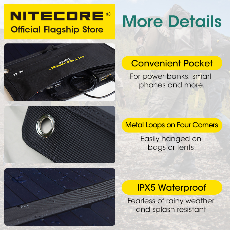 NITECORE FSP30 30W Painel Sola - Solar Charger Panel Foldable avaliação e preço